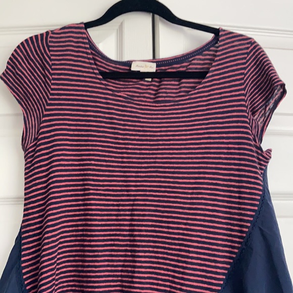 Anthropologie Meadow Rue Striped Ruffle Back Top S - Picture 3 of 5